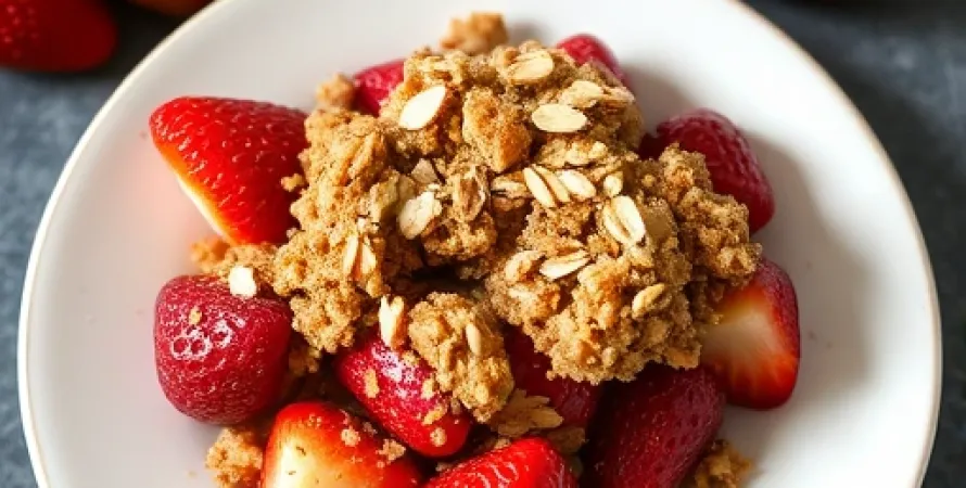Crumble de fraises et amandes