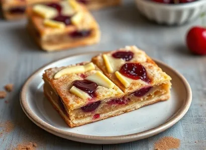 Barres de cerise et cheddar