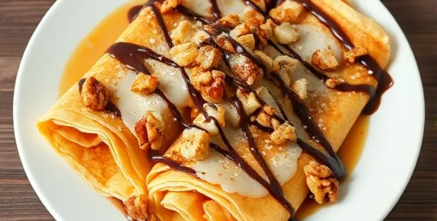 Crêpes hongroises aux noix et au chocolat