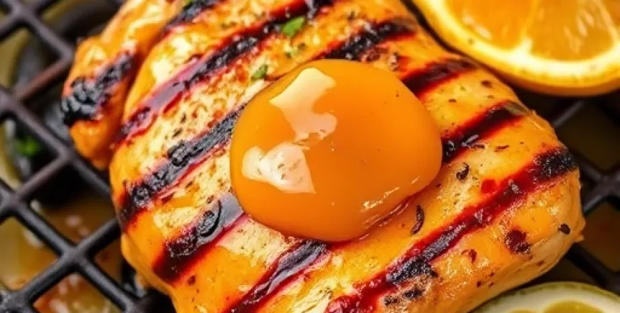 Poulet aux abricots barbecue