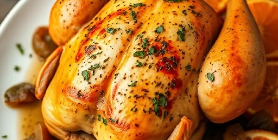 Poulet rôti aux oranges