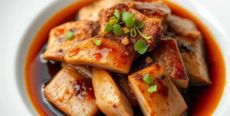 Porc au vinaigre et sauce soja
