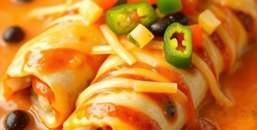 Enchiladas au fromage et haricots noirs