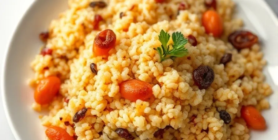 Couscous aux amandes et raisins