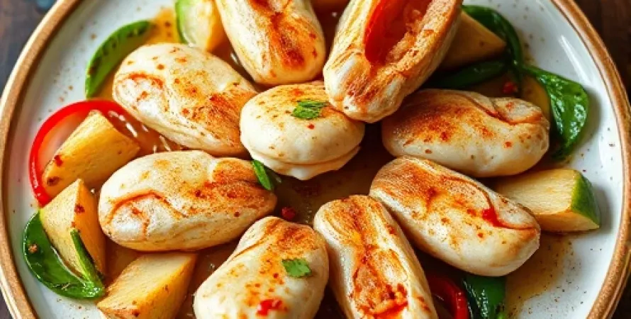 Lotte de mer de Chine à la menthe et au gingembre