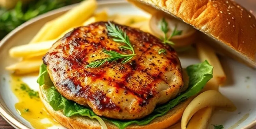 Poulet au tarragon en burgers