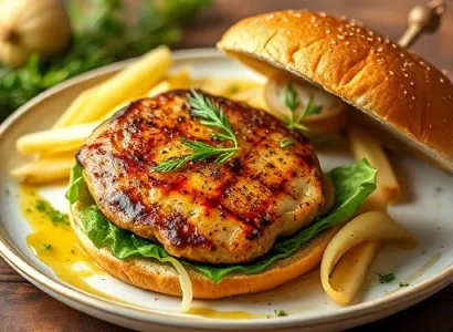Poulet au tarragon en burgers