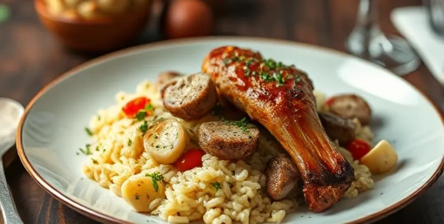 Artichauts, agneau et orzo à l'avgolémono