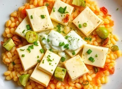Gratin de halloumi et mais