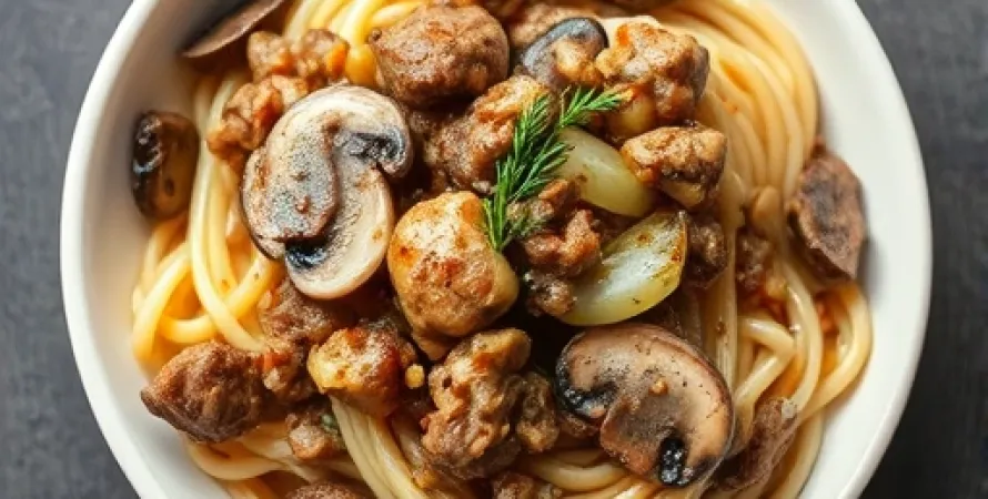 Boeuf haché à la crème fraîche