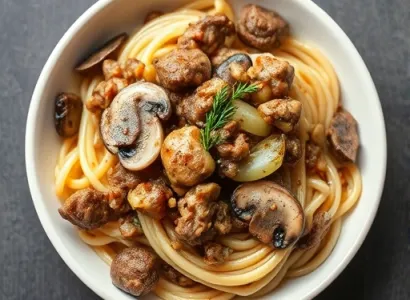 Boeuf haché à la crème fraîche