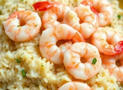 Risotto crémeux aux crevettes