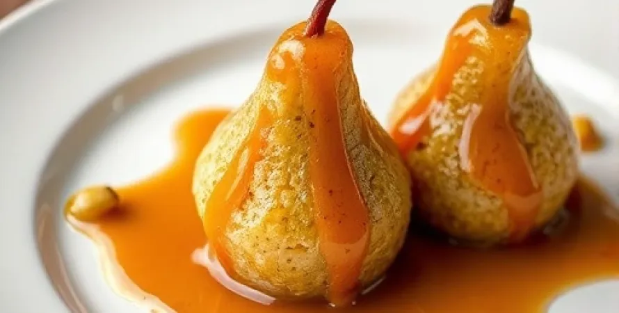 Poires rôties au caramel