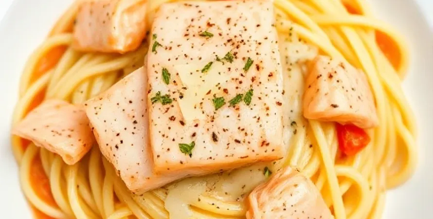 Saumon crémeux aux tagliatelles