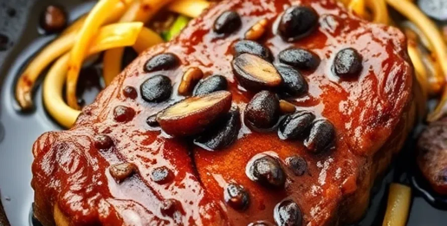 Steak au sauce de haricots noirs