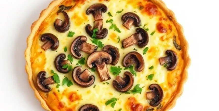 Quiche végétarienne aux champignons et fromage