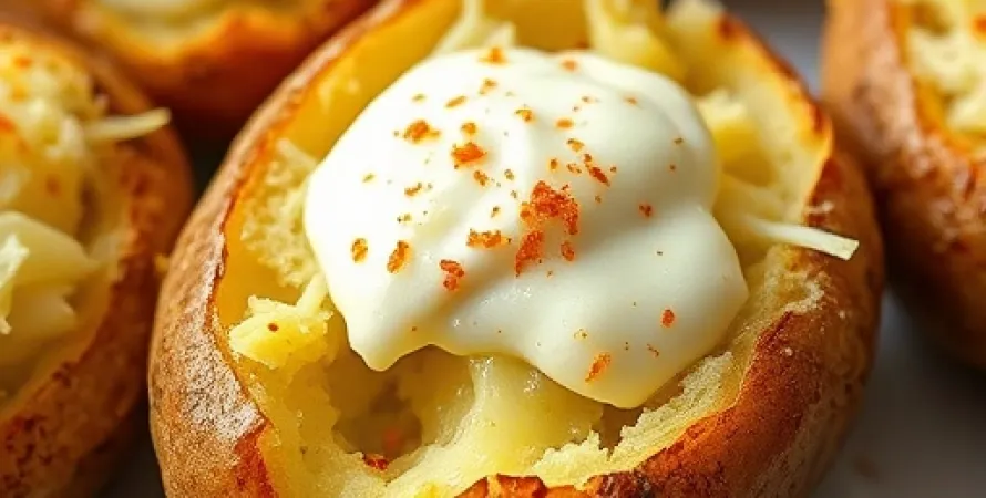 Pommes de terre aux deux fromages