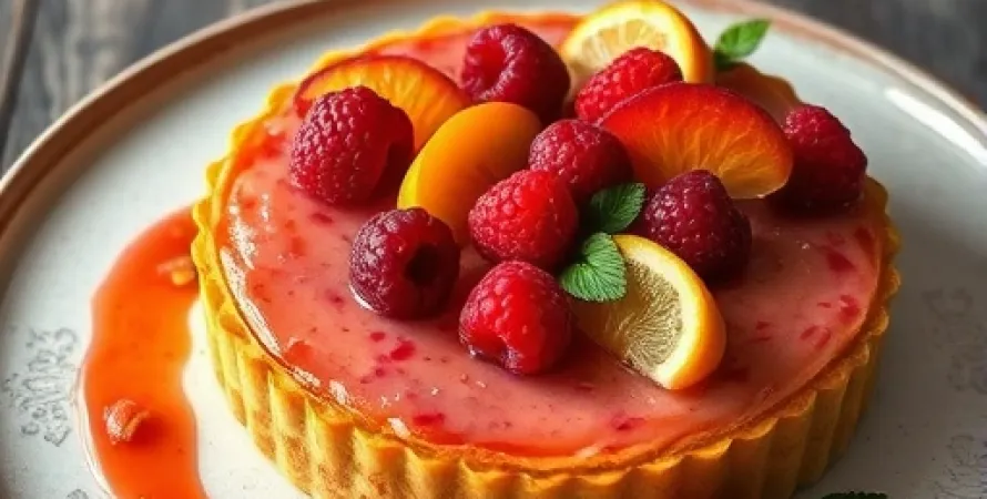 Tarte aux pêches méridionales