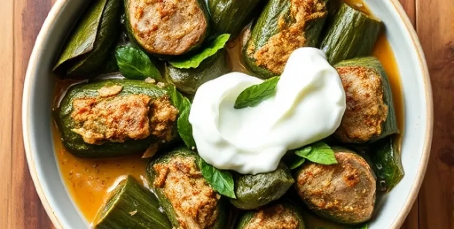Blettes farcies au veau et au porc