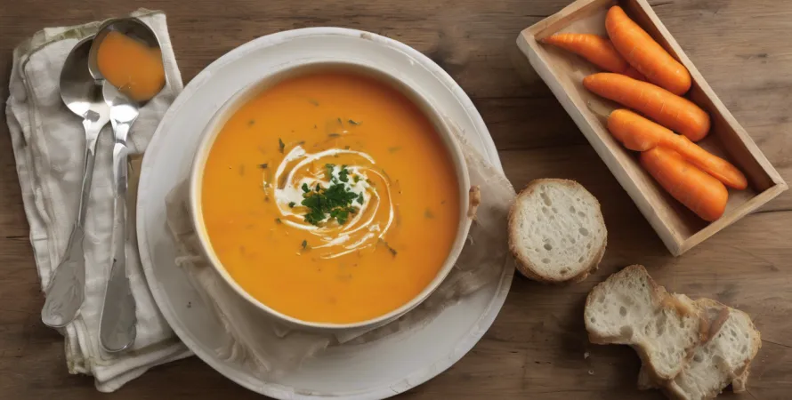 Potage de carottes crémeux
