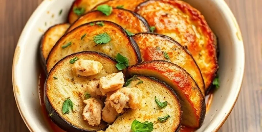 Terrine de poulet aux aubergines