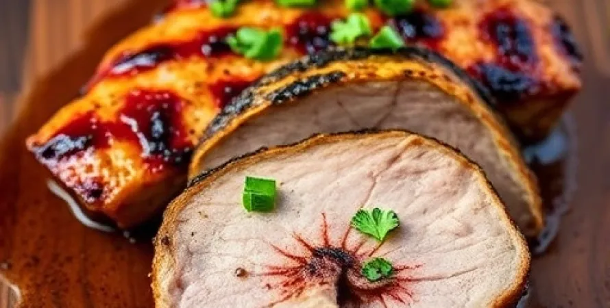 Porc tenderloin au cilantro
