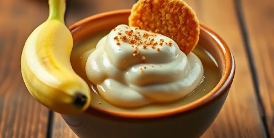 Pudding de banane au gingembre