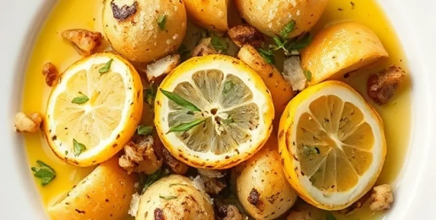 Gombos au four au citron et parmesan