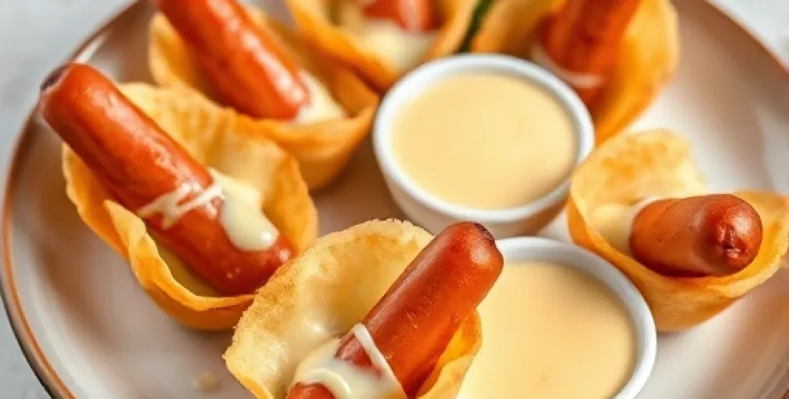Saucisses au fromage en coupe
