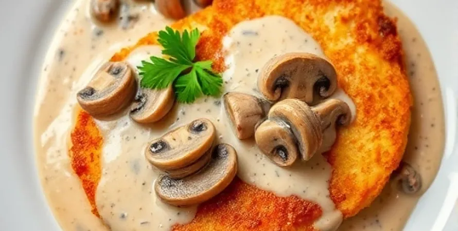 Schnitzel de porc aux champignons