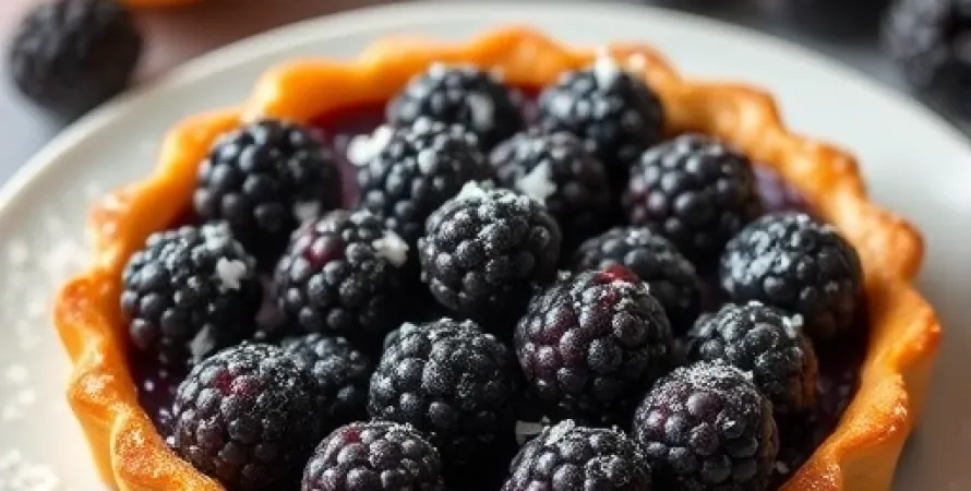 Tarte aux frambueses noires
