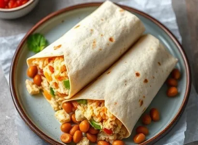 Burritos de dinde et haricots