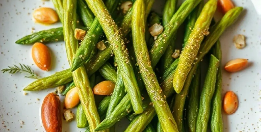 Haricots verts à l'ail et aux amandes