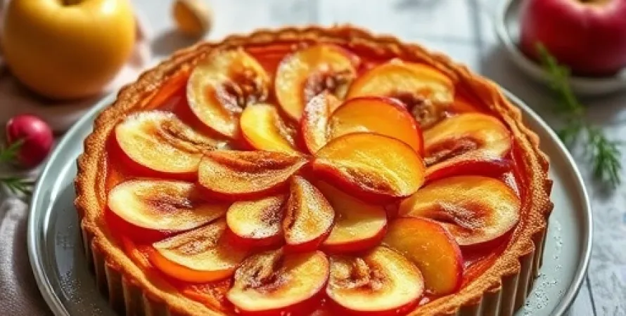 Tarte aux pommes et canneberges