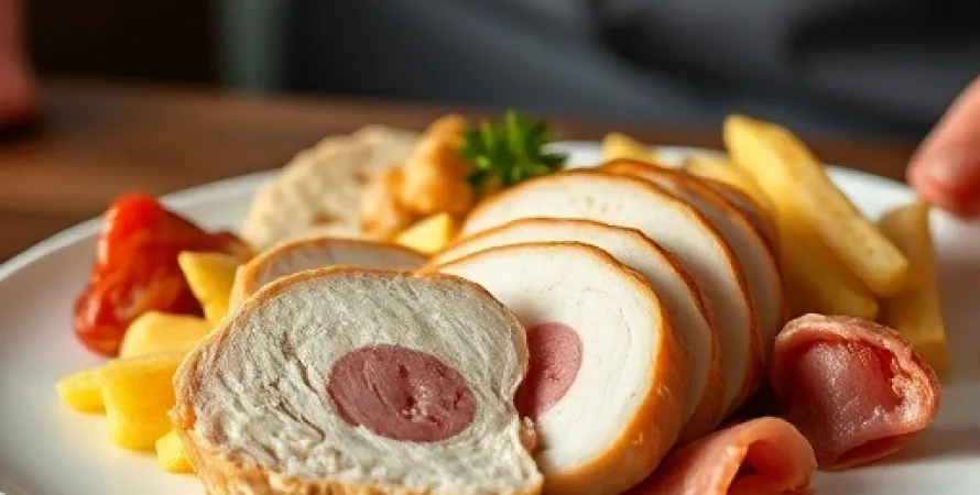 Poulet cordon bleu sain