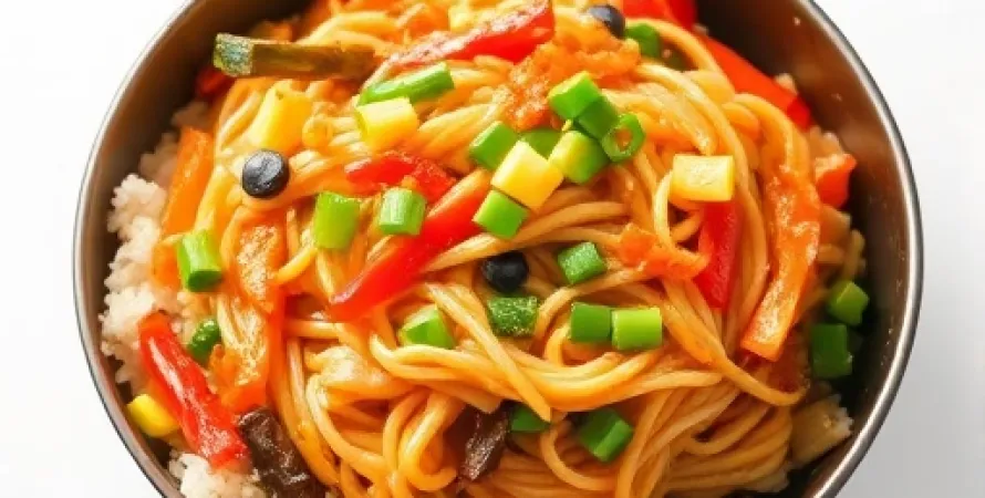 Pâtes frites chinoises au riz