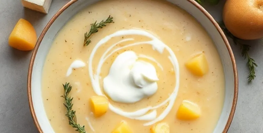 Recette Potage de pommes de terre et de poireaux végétarien