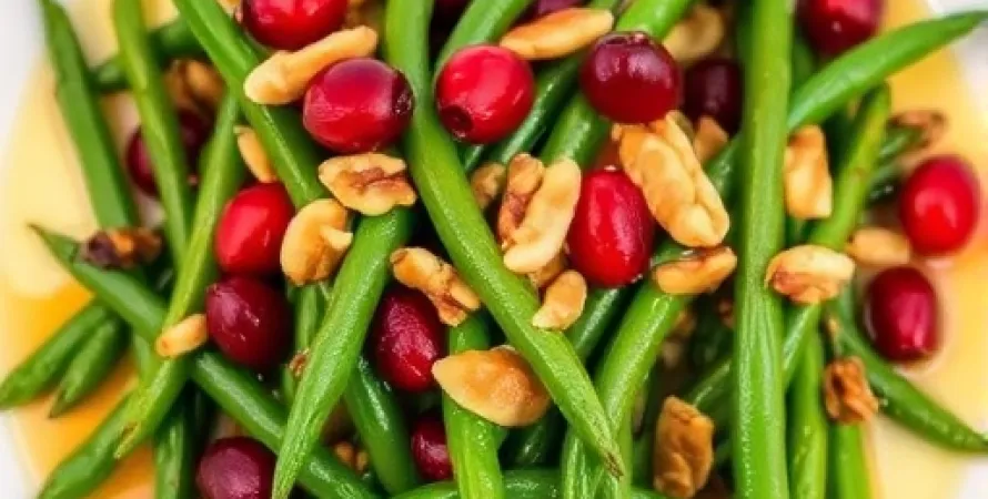 Haricots verts aux canneberges