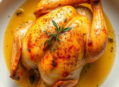 Poulet au beurre et tarragon