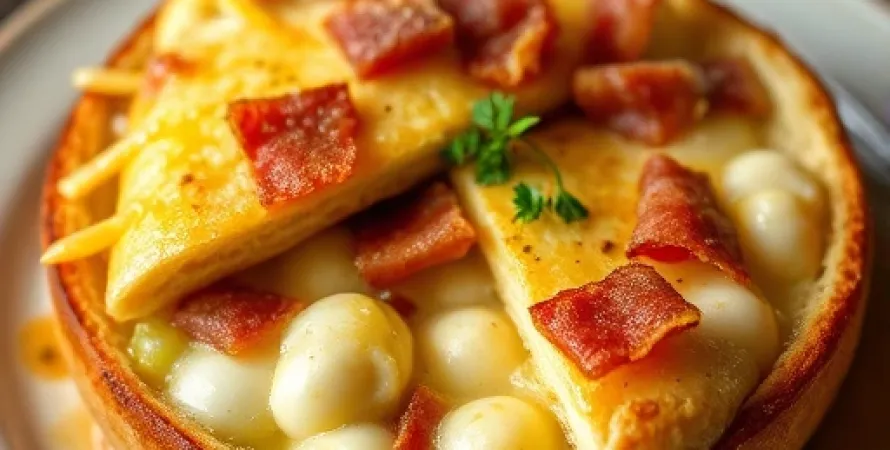 Pain au fromage et au bacon