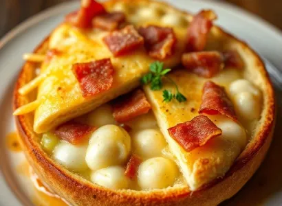 Pain au fromage et au bacon