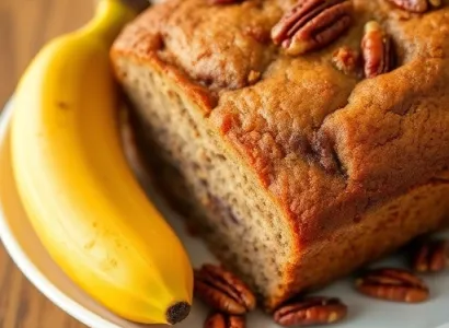 Pain au banane et noix de pécan