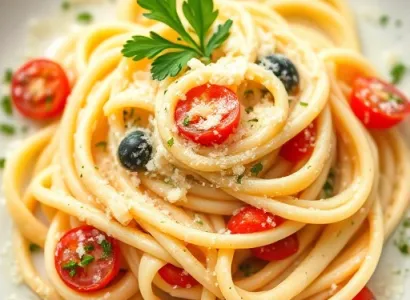 Pâtes Alfredo aux légumes
