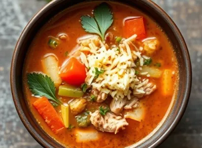 Potage de poulet texan