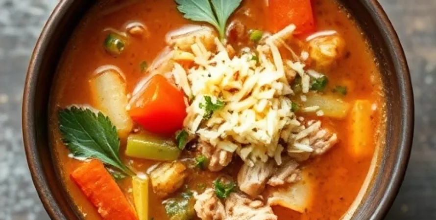 Potage de poulet texan