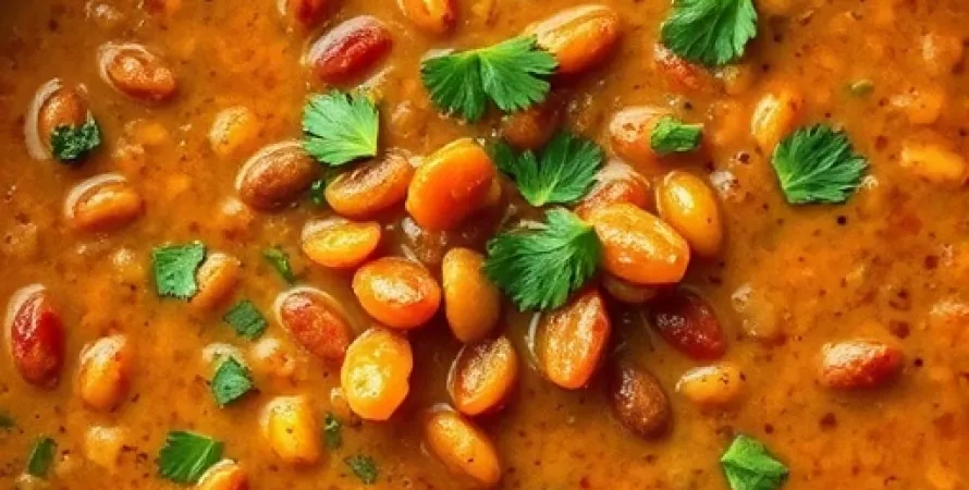 Soupe de lentilles rouges au caramel