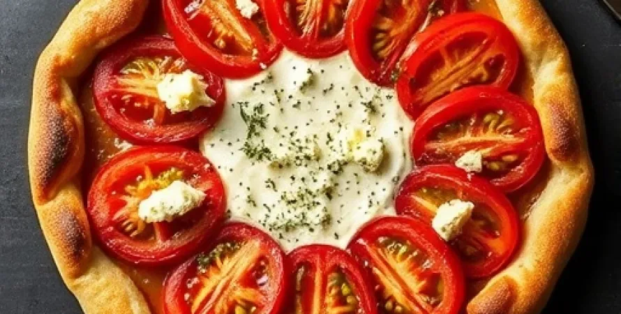 Tarte aux Tomates et au Fromage Bleu