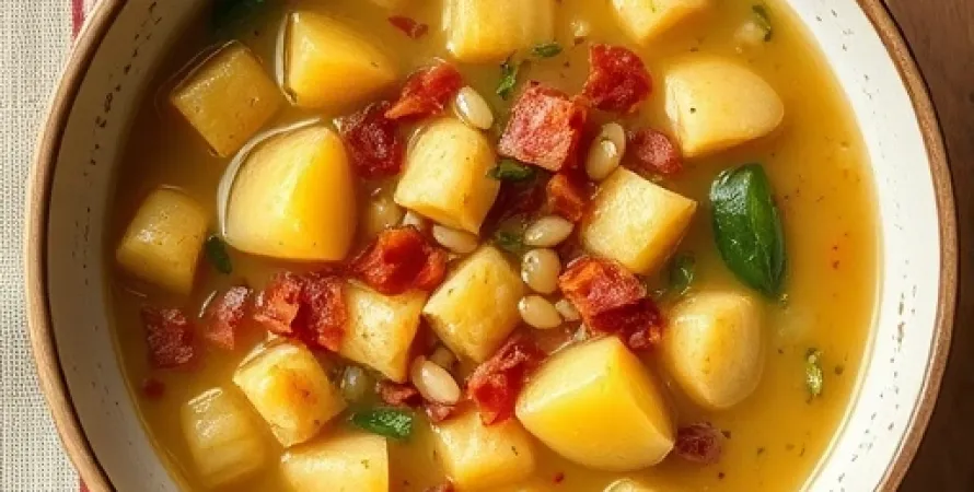 Potage de pommes de terre et mais