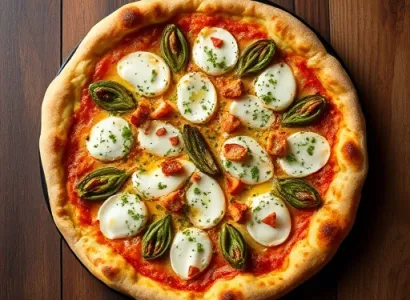Pizza au tofu et kimchi