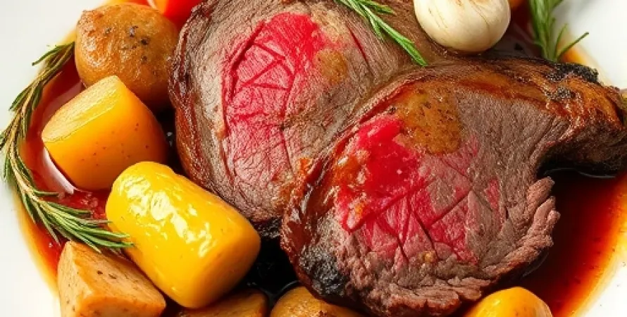Légumes racines au boeuf tendre